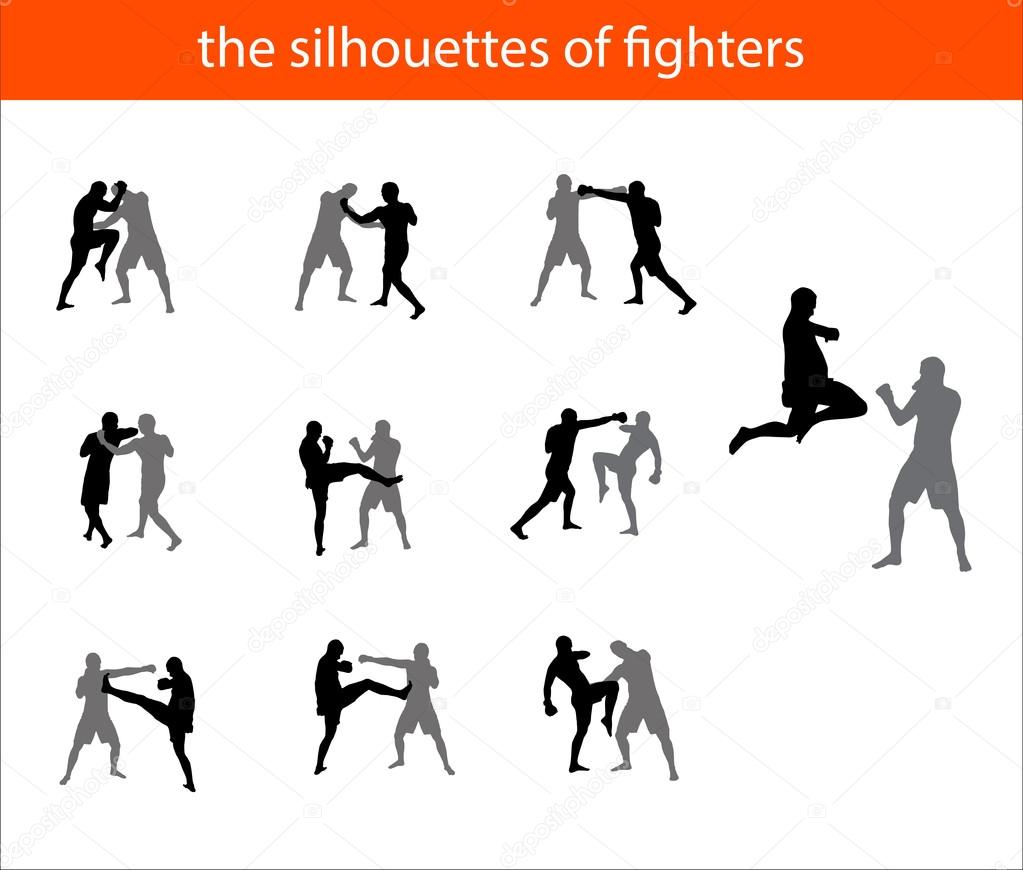 Silhouettes for boxing