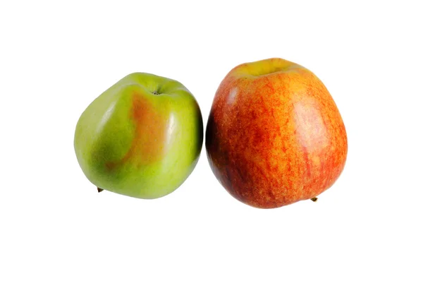 两个苹果在白色背景上隔离. — 图库照片