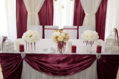 Düğün dekorasyon, renk Marsala.