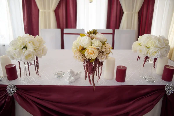 Wedding decor, color Marsala. — Stock Photo, Image