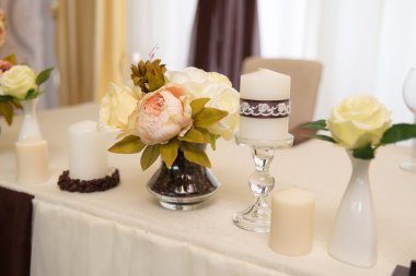 Düğün dekorasyon, renk kahve