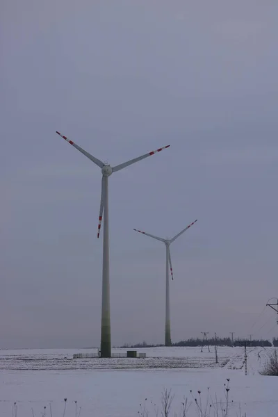 Vindpark Vindmøllepark Polen Ren Energi Grønn Energi – stockfoto