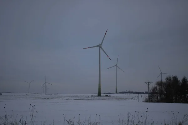 Wind farm, windmill farm, Poland, clean energy, green energy.