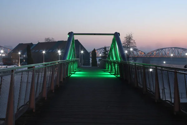 2021 Grudziadz Woiwodschaft Kujawien Pommern Polen Johannes Paul Brücke Marina — Stockfoto