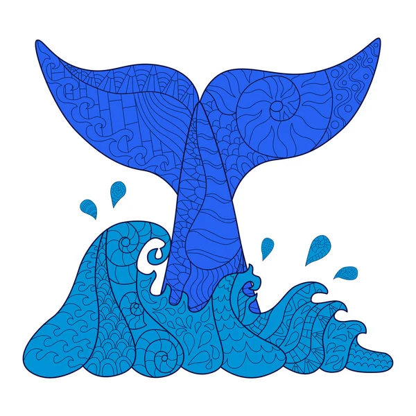 Hand drawn ornamental mermaid's tail. Vector illustration Stock Vector by  ©maroshka 190111018