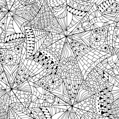 Zentangle abstract seamless pattern. clipart