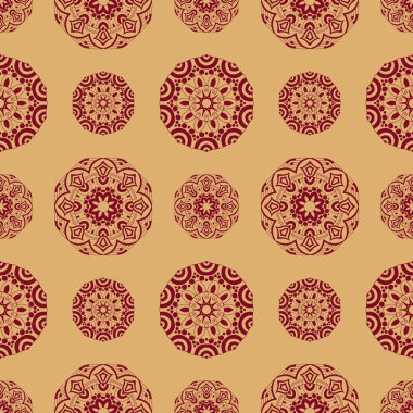 Stilize desenli mandala Hint tarzı ile sonsuz doku