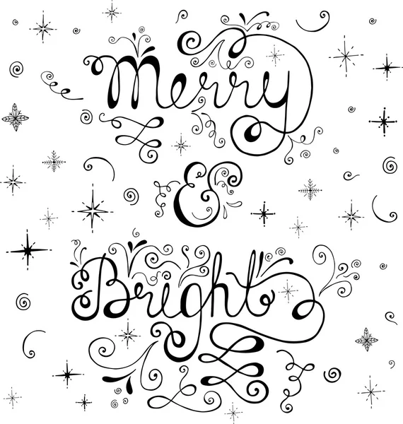 Merry and bright — Stock Vector