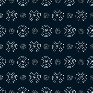  Boho tarzında spiraller ile monokrom arka plan.