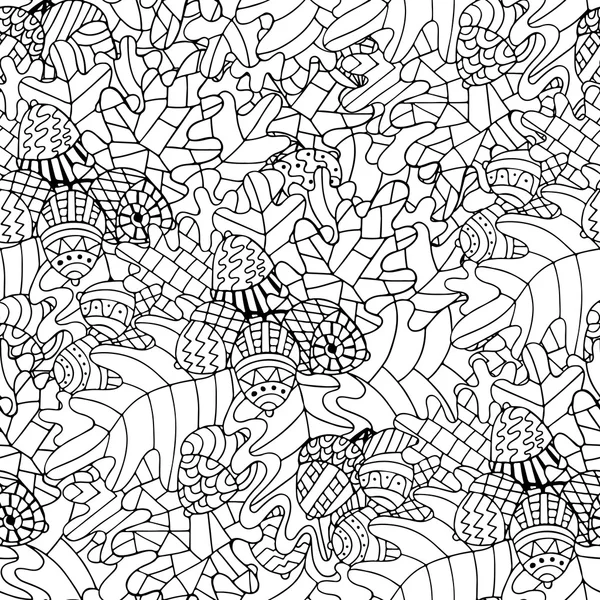 Ornamento floral zentangle dibujado a mano para adultos anti estrés . — Archivo Imágenes Vectoriales