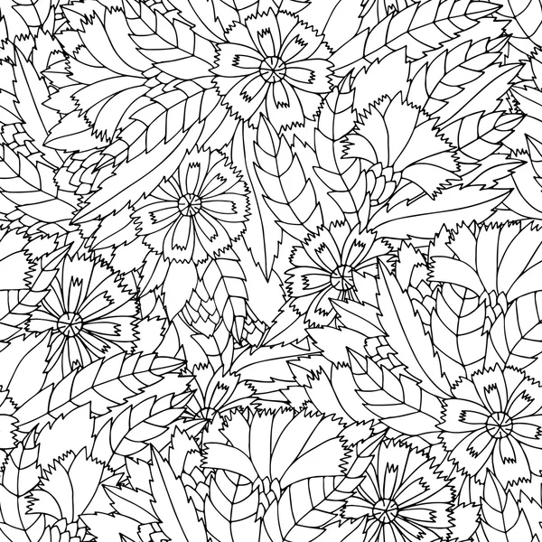 Handgezeichneter Zentangle Blütenschmuck für Erwachsene gegen Stress. Mais — Stockvektor