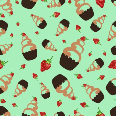 Kek çilek seamless modeli ile