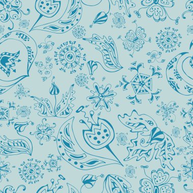 Beyaz arka planda kesintisiz çiçek deseni