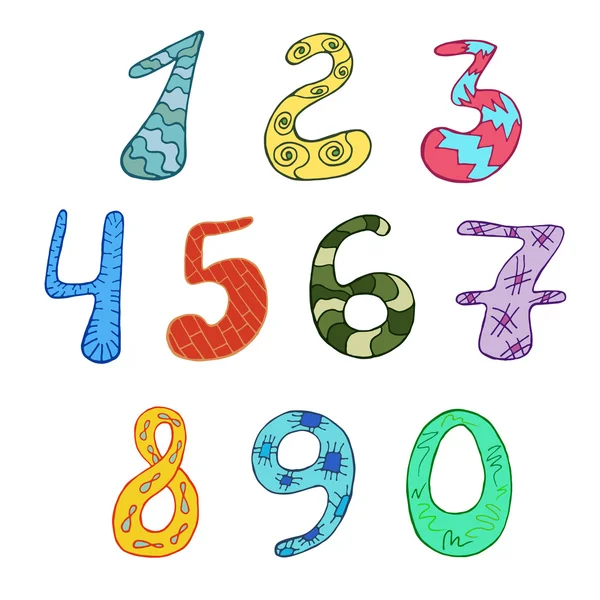 Kreslený čísla — Stockový vektor