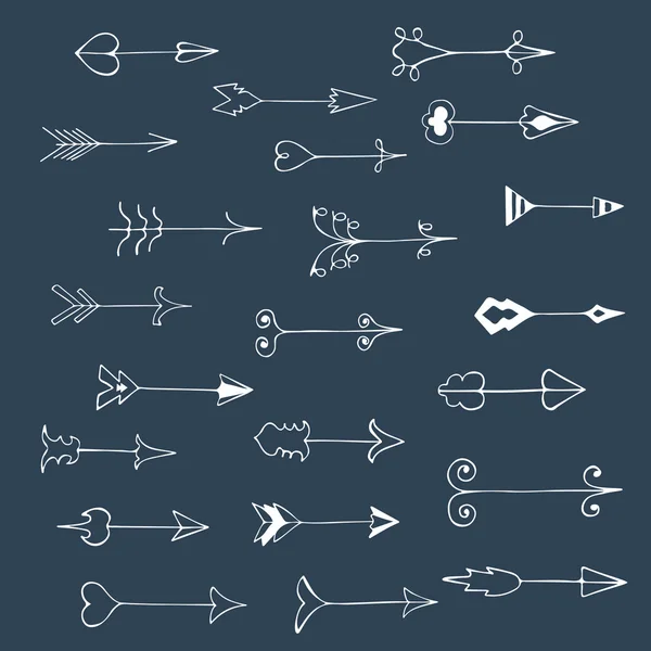 Setas desenhadas à mão —  Vetores de Stock