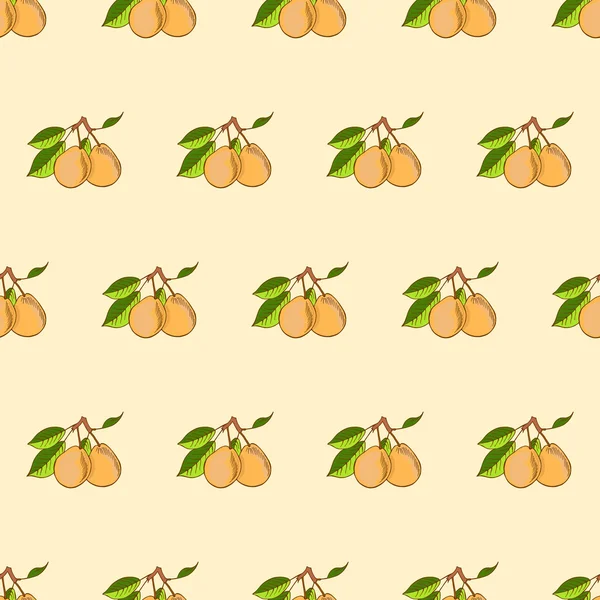 Pear seamless pattern — Stock Vector