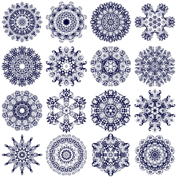 Conjunto de mandalas — Vector de stock