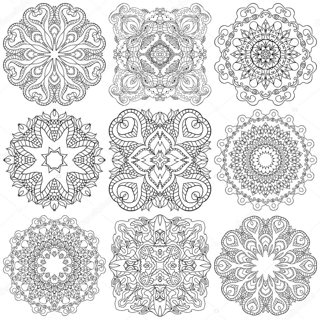 Set of mandalas