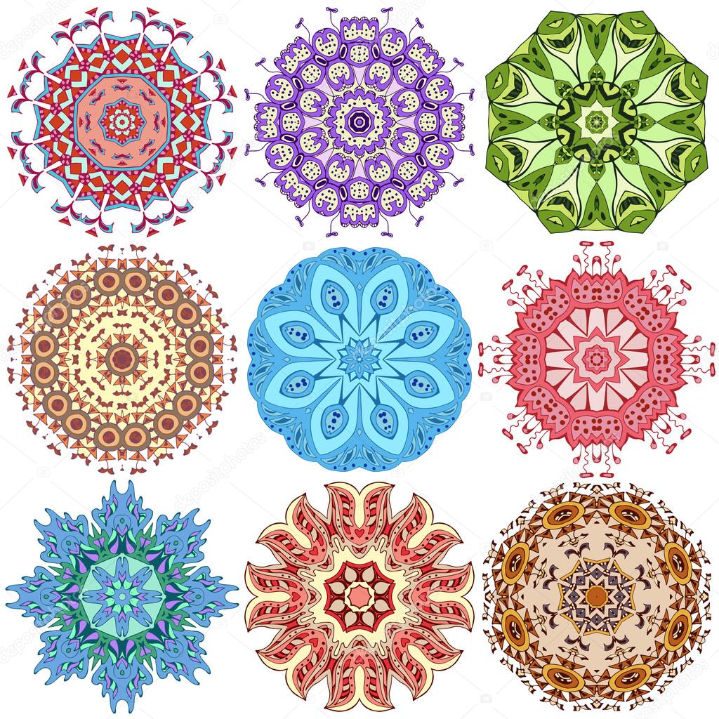 Mandalas Color Therapy Diseño De Mandala A Color Descargar Vectores Gratis