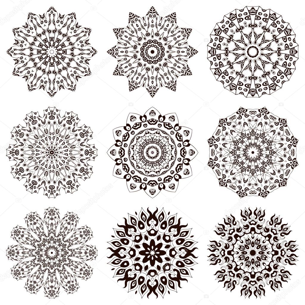 Set of mandalas