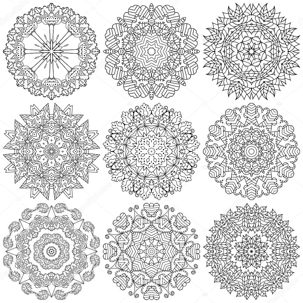 Set of mandalas