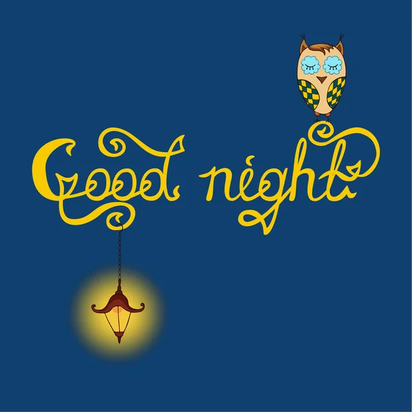 Buenas noches letras — Vector de stock