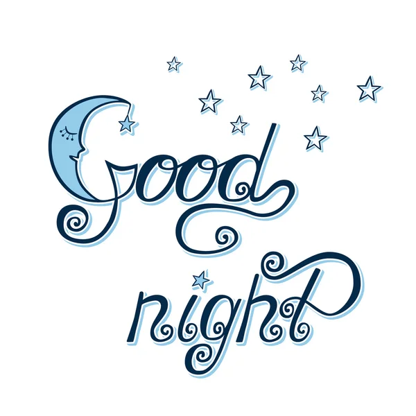 Buenas noches letras — Vector de stock