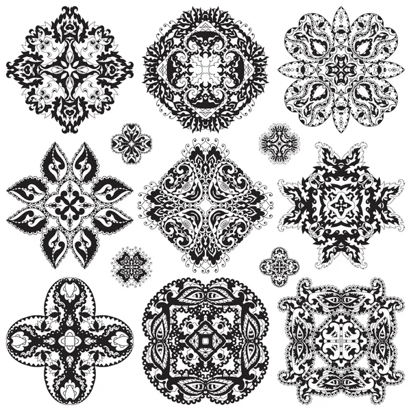 Conjunto de mandalas — Vector de stock