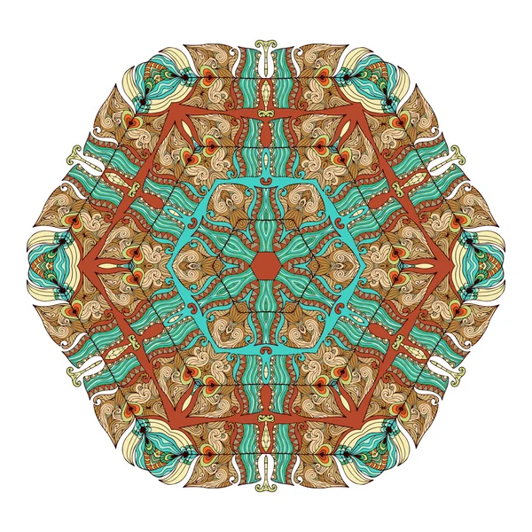 Mandala de color étnico — Archivo Imágenes Vectoriales