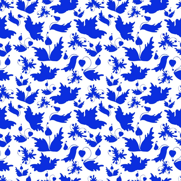 Gzhel background. Seamless pattern. — ストックベクタ