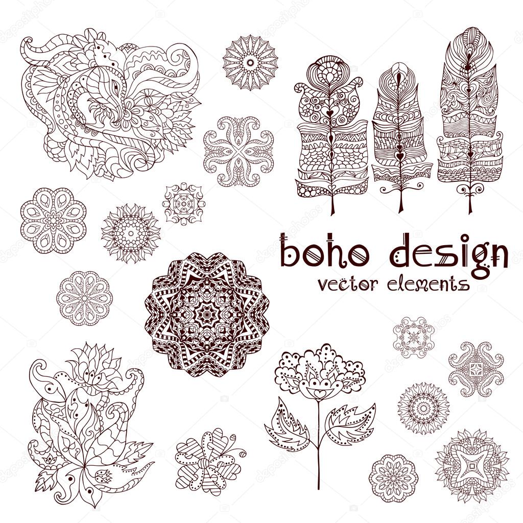 Set of boho design2