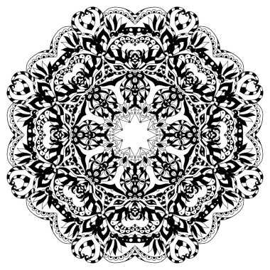 Mandala alone monochrome