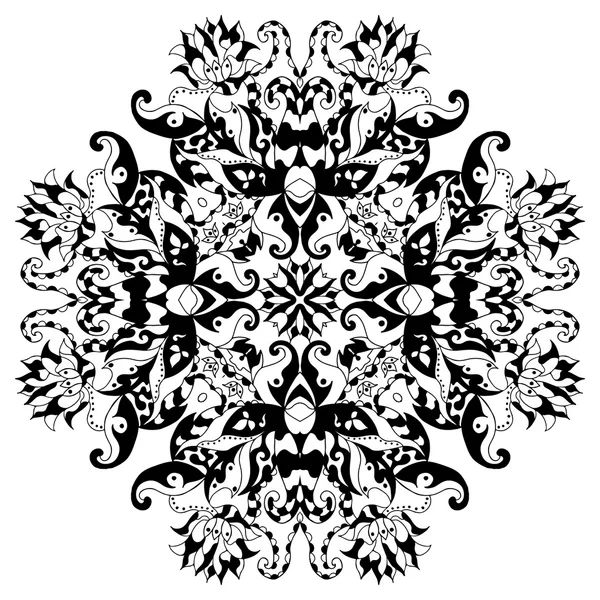 Mandala solo monocromo — Archivo Imágenes Vectoriales