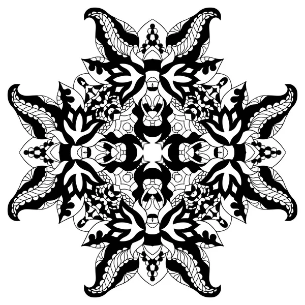 Mandala solo monocromo — Archivo Imágenes Vectoriales