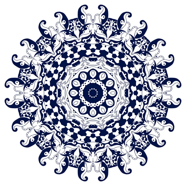 Mandala allein monochrom — Stockvektor