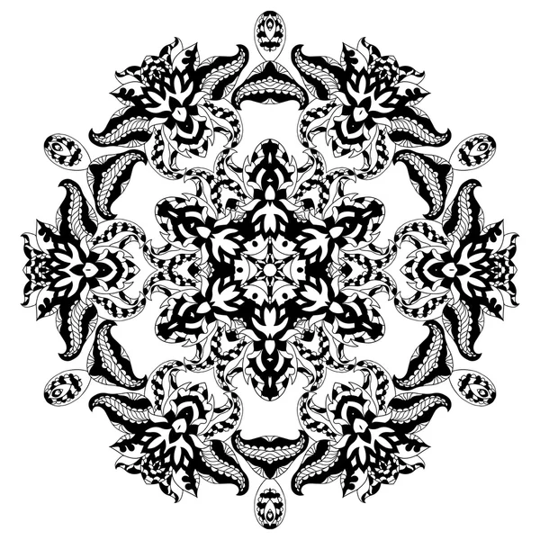 Mandala solo monocromo — Archivo Imágenes Vectoriales