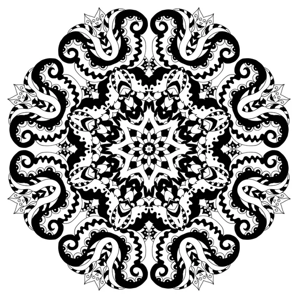 Mandala alone monochrome — Wektor stockowy