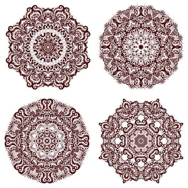 Set van mandala 's — Stockvector