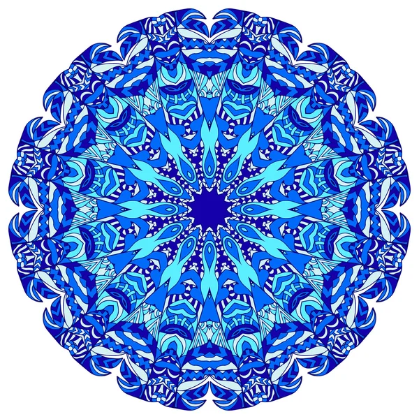 Mandala gzhel blau — Stockvektor
