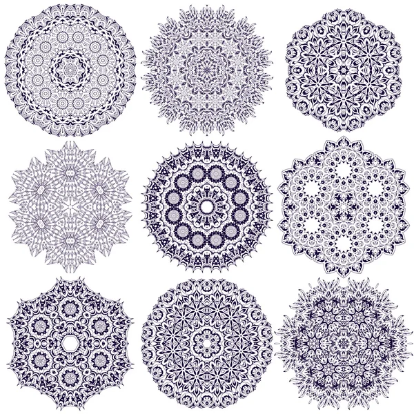 Conjunto de mandalas — Vector de stock