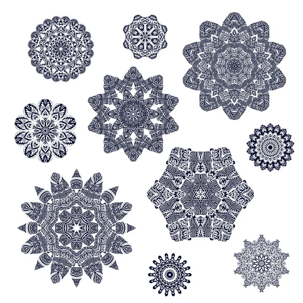 Set di mandala — Vettoriale Stock