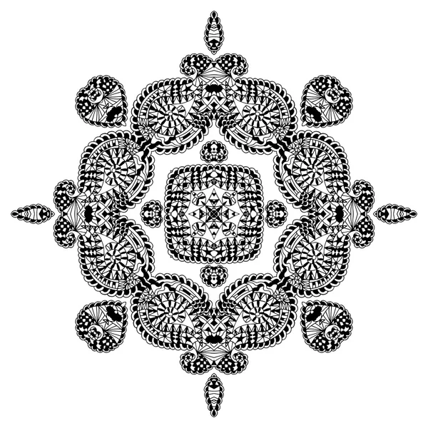 Ethnische runde Ornamente. Handgezeichnetes Mandala — Stockvektor