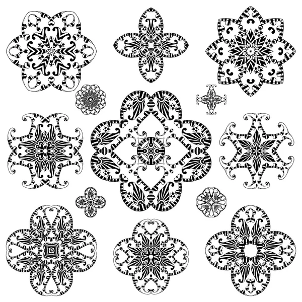 Conjunto de mandalas — Archivo Imágenes Vectoriales