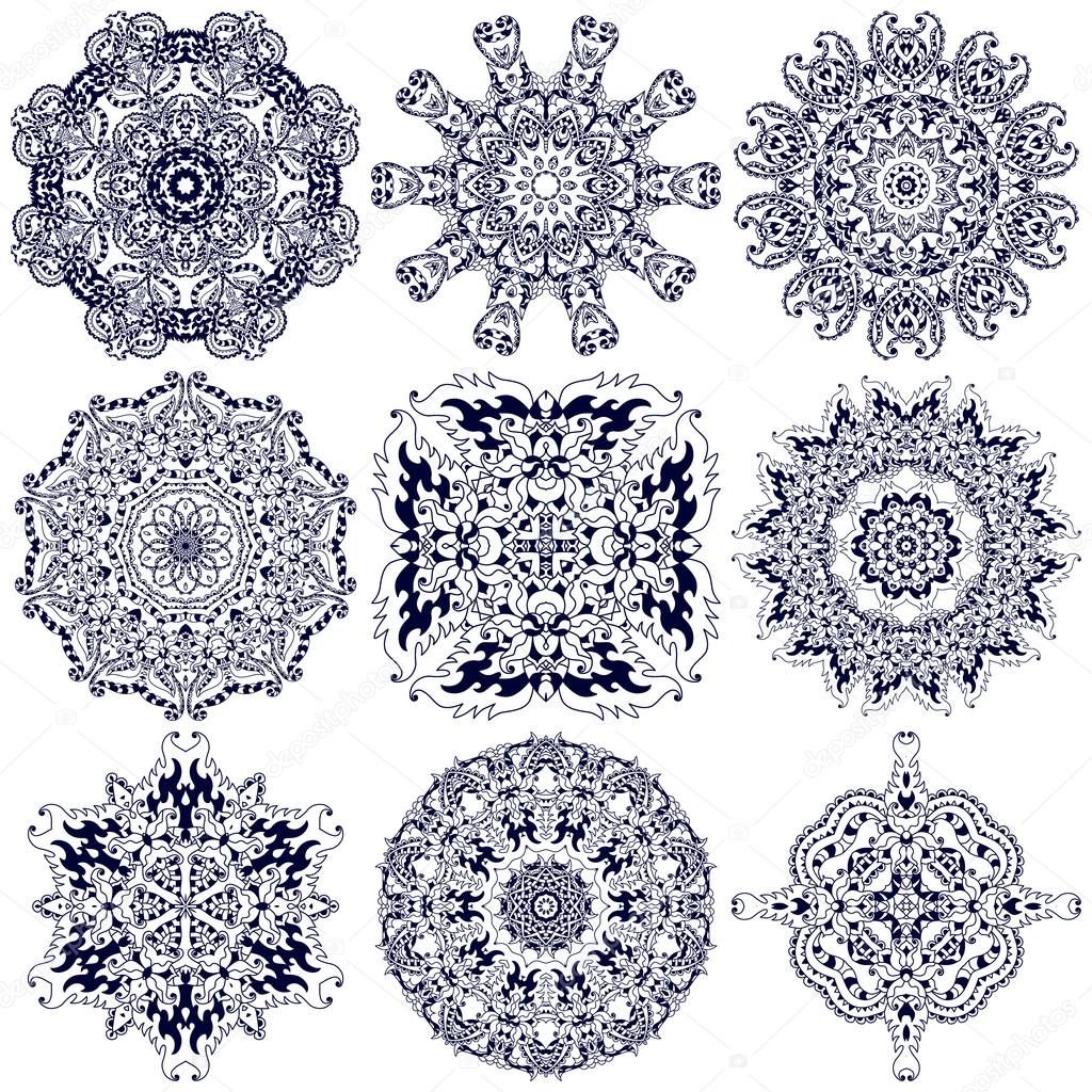 Set of mandalas