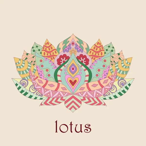 Lotus flower silhouette. Water lily. — Wektor stockowy