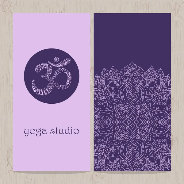 Yoga vertical vector banner