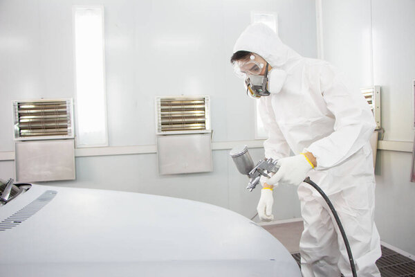 предприниматель предприниматель владелец малого бизнеса, краской гараж, автомастерская.