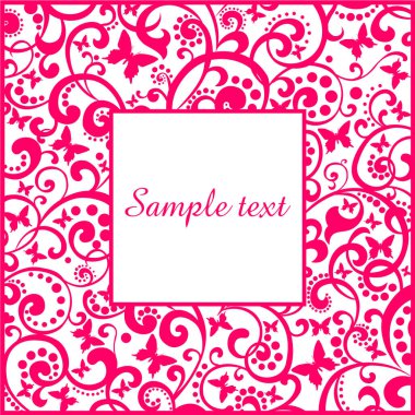 Beyaz arkaplanda çiçek çerçevesi izole edildi. Tasarım elementi. Vektör illüstrasyonu