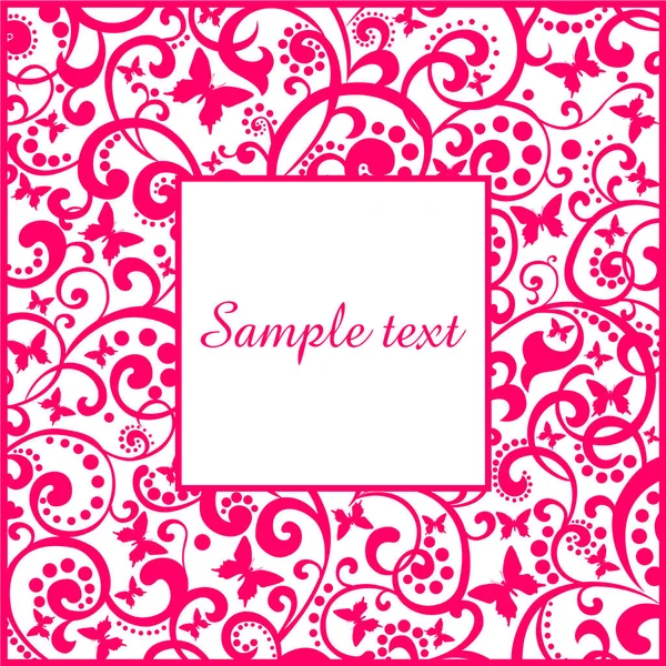 Beyaz arkaplanda çiçek çerçevesi izole edildi. Tasarım elementi. Vektör illüstrasyonu