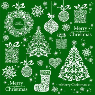 Yılbaşı temalı festival vektör çizimi